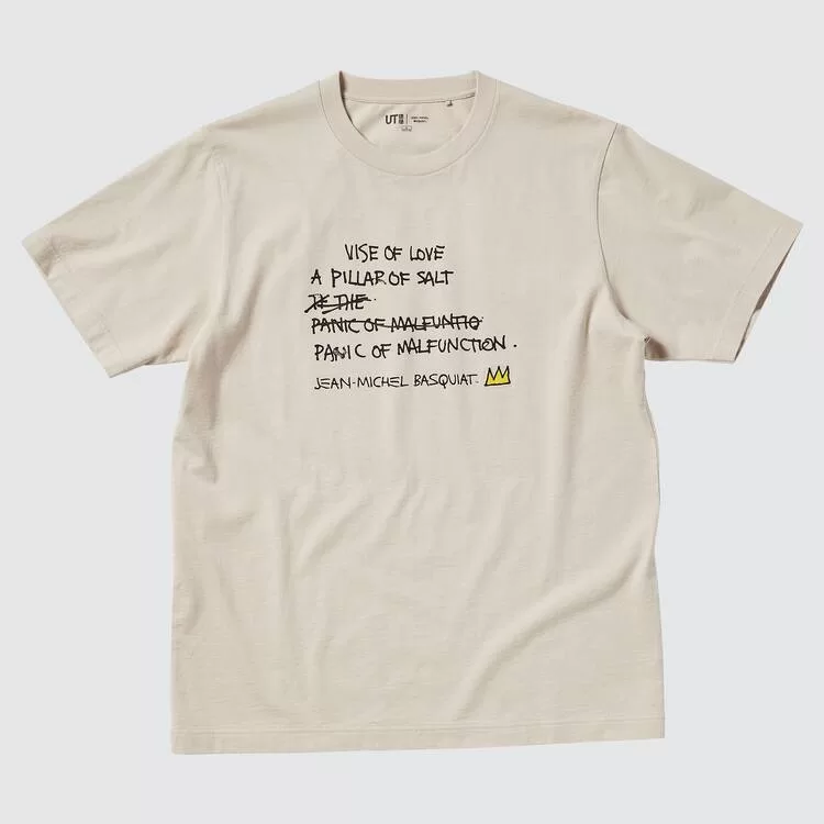 Uniqlo Jean-michel Basquiat Ut Printed T-shirt Men Beige Uniqlo Jean-michel Basquiat Ut Printed T-shirt Men Beige