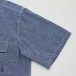 Uniqlo Jw Anderson Chambray Oversized Short Sleeved Men’s Shirts Blue