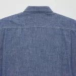 Uniqlo Jw Anderson Chambray Oversized Short Sleeved Men’s Shirts Blue