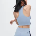 Uniqlo Jw Anderson Cropped Fit Sleeveless Women’s Bras Blue