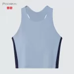 Uniqlo Jw Anderson Cropped Fit Sleeveless Women’s Bras Blue