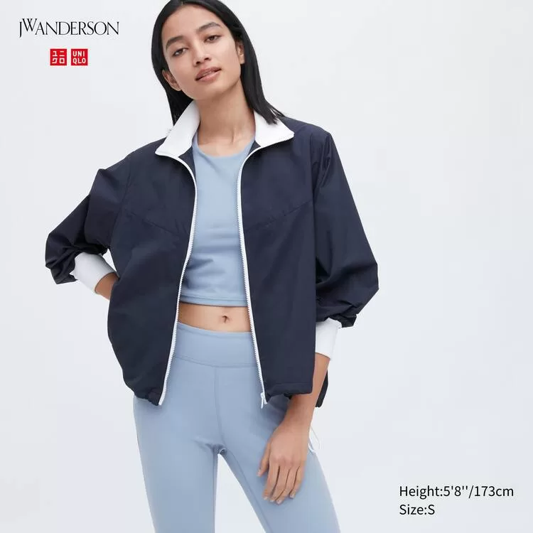 Uniqlo Jw Anderson Ribbed Casual Women’s Jackets Navy Blue Uniqlo Jw Anderson Ribbed Casual Women’s Jackets Navy Blue