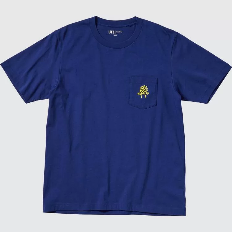 Uniqlo Keith Haring Ut Printed T-shirt Men Blue Uniqlo Keith Haring Ut Printed T-shirt Men Blue