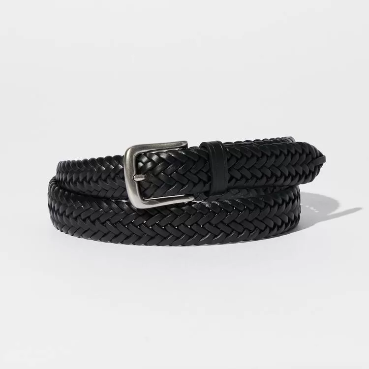 Uniqlo Leather Mesh Belts for Men in Black Uniqlo Leather Mesh Belts for Men in Black