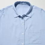 Uniqlo Linen Blend Short Sleeved Set Women’s Homewear Blue