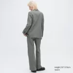 Uniqlo Linen Blend Women’s Jackets Olive Green