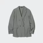 Uniqlo Linen Blend Women’s Jackets Olive Green