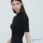 Uniqlo Mame Kurogouchi 3d Knit Seamless Mesh Half Sleeve Women’s Knitwear Black