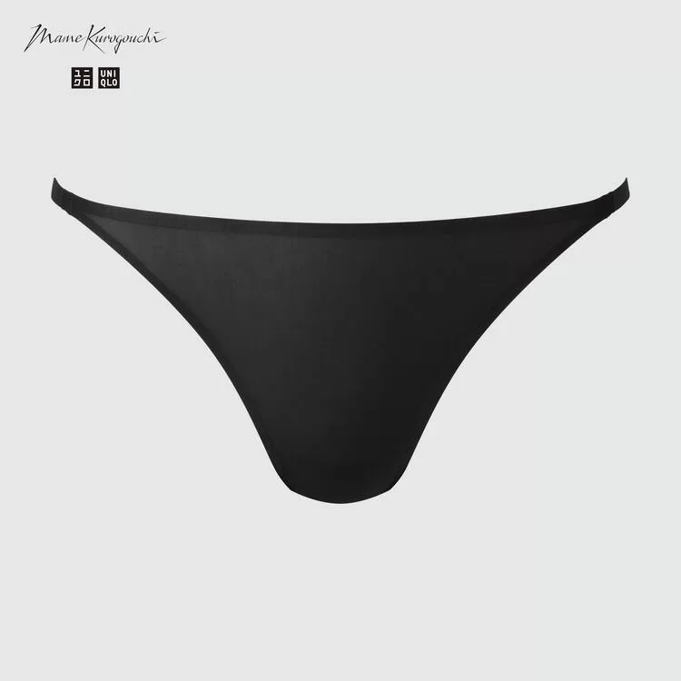 Uniqlo Mame Kurogouchi Sheer Thong Women’s Underwear Black Uniqlo Mame Kurogouchi Sheer Thong Women’s Underwear Black