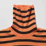 Uniqlo Marni Cashmere Striped Turtleneck Women’s Knitwear Orange