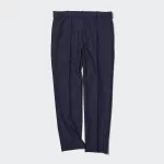 Uniqlo Men’s Smart Patterned Ankle Length (Long) Pants Navy Blue