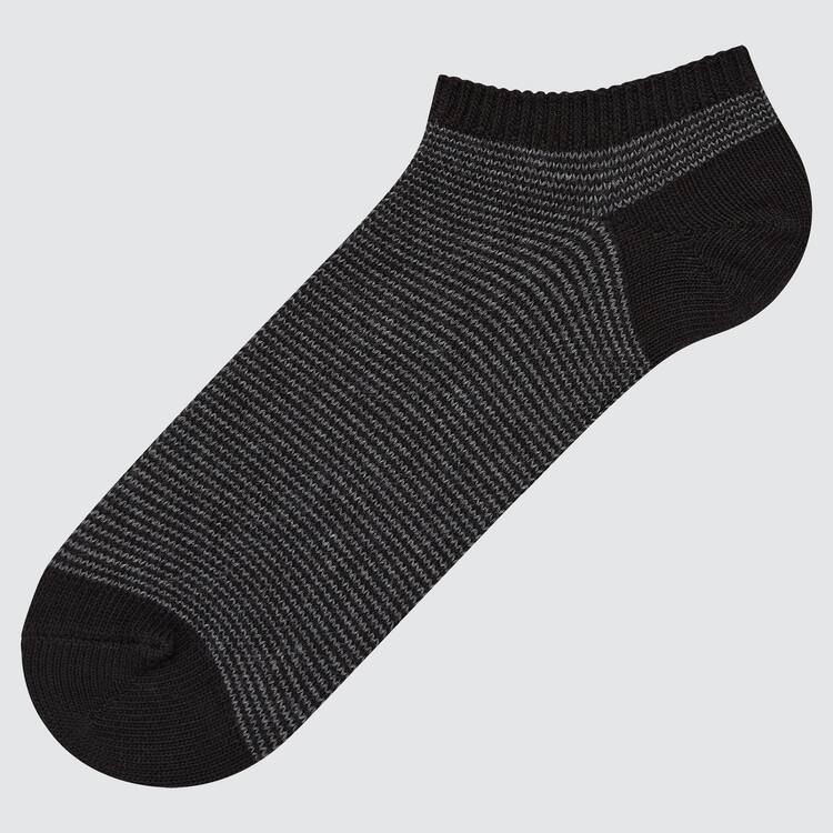 Uniqlo Men’s Striped Short Socks Black Uniqlo Men’s Striped Short Socks Black