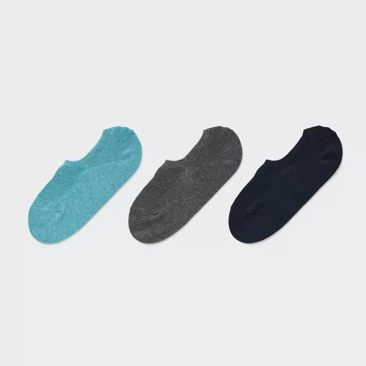 Uniqlo Mesh Invisible No-show Socks (Three Pairs) Women Blue Grey Black Uniqlo Mesh Invisible No-show Socks (Three Pairs) Women Blue Grey Black