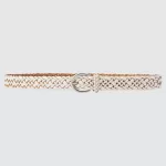 Uniqlo Mesh Leather Belts for Women White