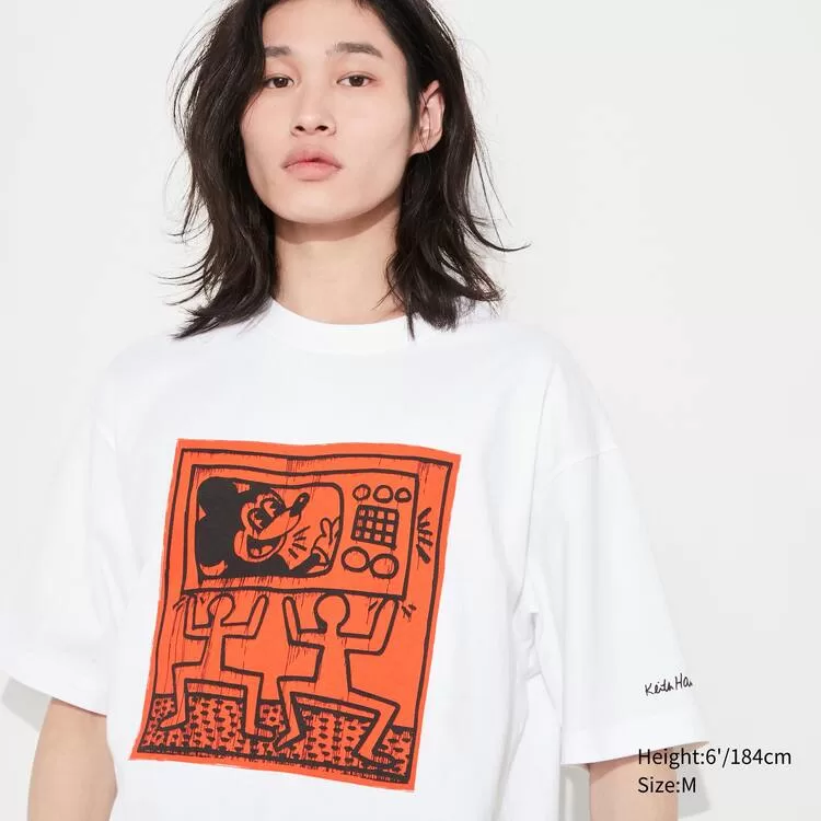 Uniqlo Mickey X Keith Haring Ut Printed Men’s White T-Shirt Uniqlo Mickey X Keith Haring Ut Printed Men’s White T-Shirt
