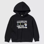 Uniqlo Minecraft Ut Printed Hoodie Sweat Kids Black