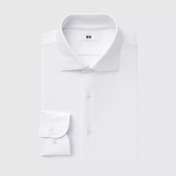 Uniqlo Non-iron Jersey Regular Fit (Semi-cutaway Collar) Men’s White Shirts Uniqlo Non-iron Jersey Regular Fit (Semi-cutaway Collar) Men’s White Shirts