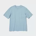 Uniqlo Oversized Pocket Crew Neck Half Sleeved T-shirt Men Blue