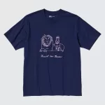 Uniqlo Peace For All Ut Printed T-Shirt (Lisa Larson) Men’s Navy Blue