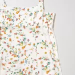 Uniqlo Printed Front Slit Camisole Dress Women White