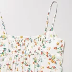 Uniqlo Printed Front Slit Camisole Dress Women White