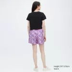 Uniqlo Rayon Easy Printed Women’s Shorts Pink