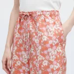 Uniqlo Relaco Surf Floral Print 3/4 Women’s Loungewear Pink