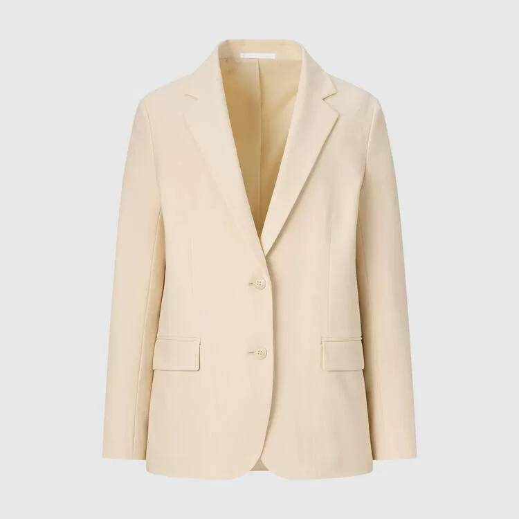 Uniqlo Relaxed Tailored Women’s Jackets Beige Uniqlo Relaxed Tailored Women’s Jackets Beige