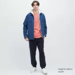 Uniqlo Side Striped Jogger Pants Men Navy Blue