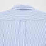 Uniqlo Slim Fit Striped Oxford Shirt (Button-down Collar) Men Blue