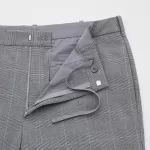 Uniqlo Smart Comfort Glen Checked Ankle Length (Long) Pants Men Grey
