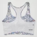 Uniqlo Square Neck Printed Active Wireless Bras Women Grey