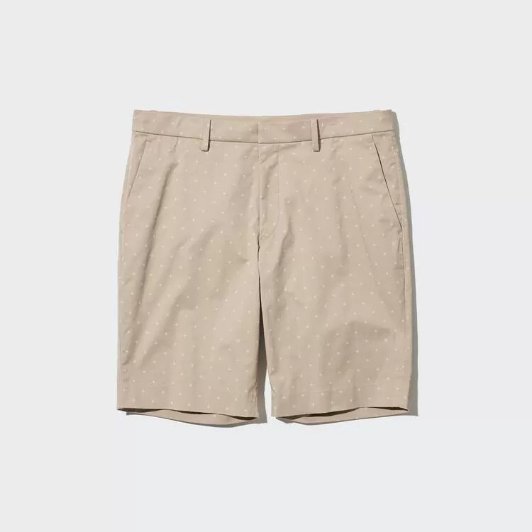 Uniqlo Stretch Slim Fit Shorts Men Beige - uniqlo-pants-shorts-men, uniqlo-pants-men, uniqlo-men