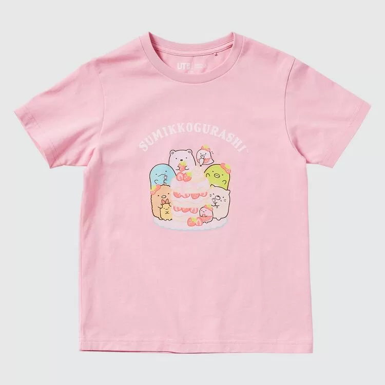 Uniqlo Sumikkogurashi Ut Printed T-shirt Kids Pink Uniqlo Sumikkogurashi Ut Printed T-shirt Kids Pink