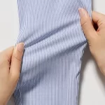 Uniqlo Supima Cotton Stretch Broadcloth Striped Long Sleeved Women’s Shirts Blue