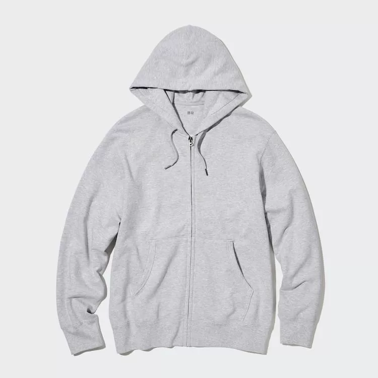 Uniqlo Sweat Zipped Men’s Homewear Grey Uniqlo Sweat Zipped Men’s Homewear Grey