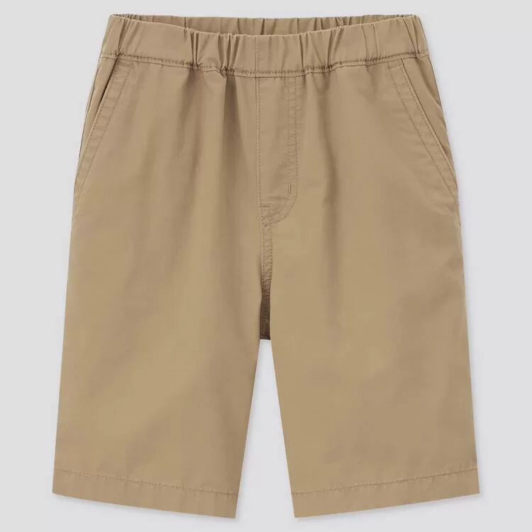 Uniqlo Twill Easy Shorts (2021 Season) Kids Beige Uniqlo Twill Easy Shorts (2021 Season) Kids Beige