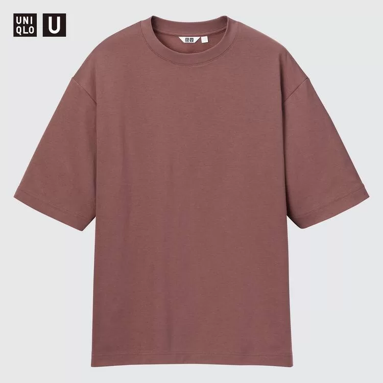 Uniqlo U Airism Cotton Crew Neck Oversized Men’s T-Shirt Burgundy Uniqlo U Airism Cotton Crew Neck Oversized Men’s T-Shirt Burgundy