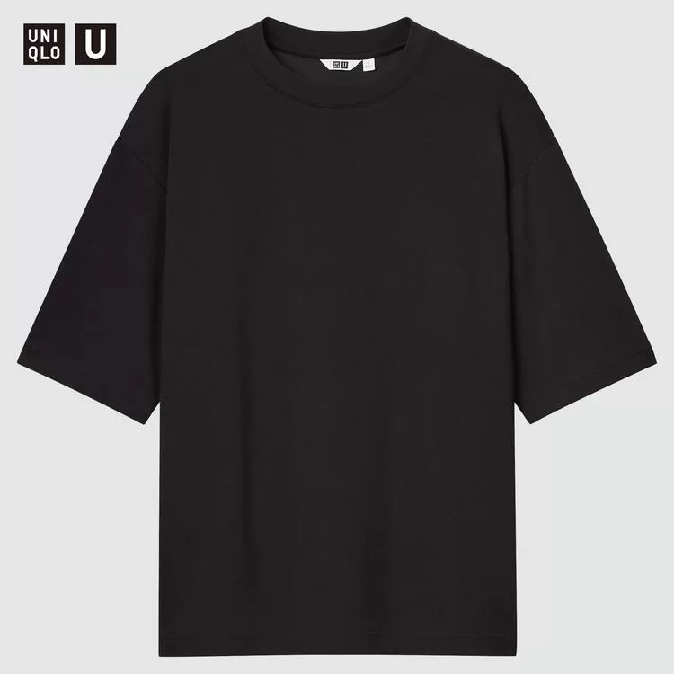Uniqlo U Airism Cotton Oversized Crew Neck Men’s T-Shirt Black Uniqlo U Airism Cotton Oversized Crew Neck Men’s T-Shirt Black