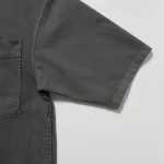 Uniqlo U Oversized Short Sleeved Work Shirts Women Dark Grey