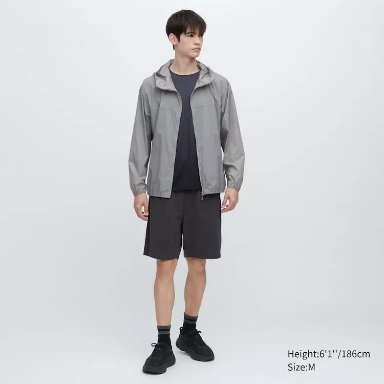 Uniqlo UV Protection Pocketable Men’s Anorak Grey Uniqlo UV Protection Pocketable Men’s Anorak Grey