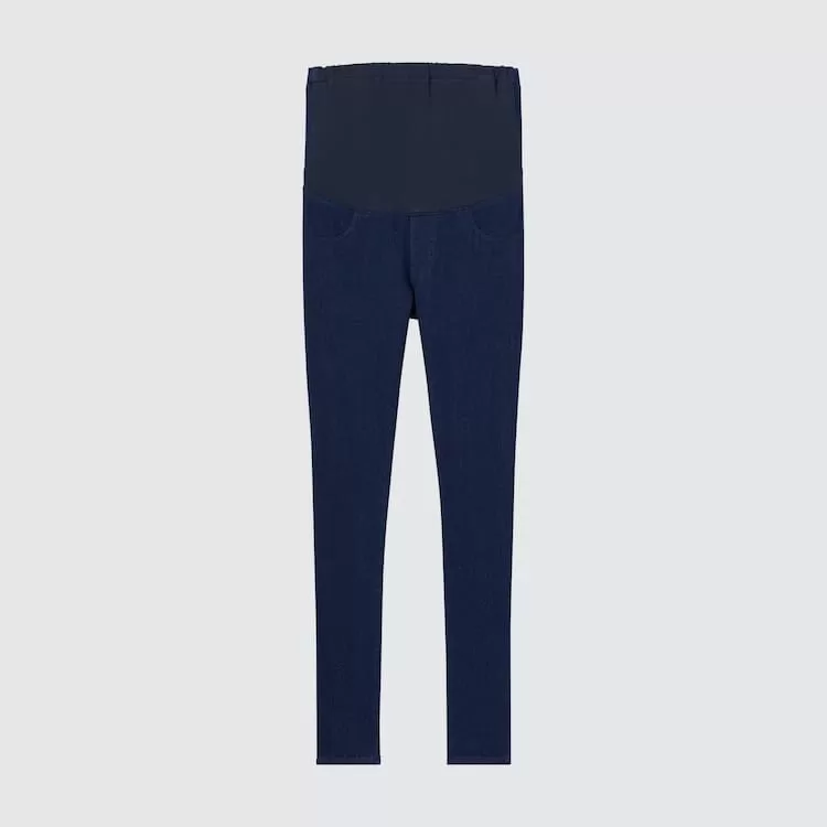 Uniqlo Ultra Stretch Denim Maternity Women’s Leggings Blue Uniqlo Ultra Stretch Denim Maternity Women’s Leggings Blue