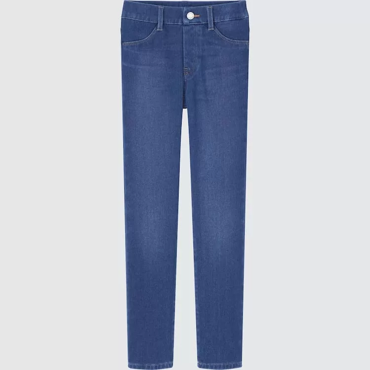 Uniqlo Ultra Stretch Denim Pants (2021 Season) Boys Blue Uniqlo Ultra Stretch Denim Pants (2021 Season) Boys Blue