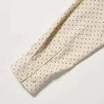 Uniqlo Viscose Dotted Long Sleeved Women’s Blouses Beige