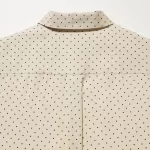 Uniqlo Viscose Dotted Long Sleeved Women’s Blouses Beige