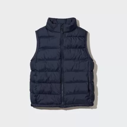 Uniqlo Warm Quilted Washable Vest for Kids Navy Blue