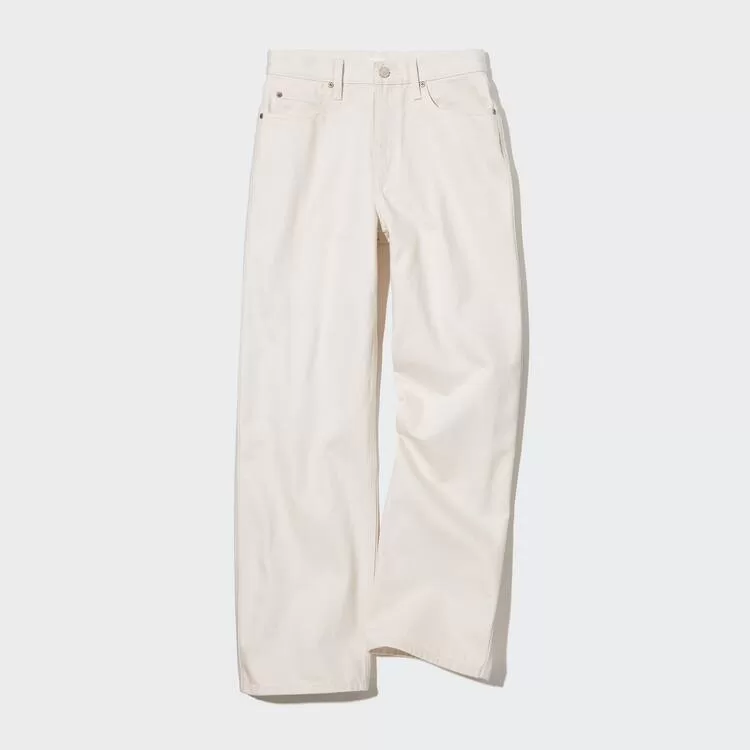 Uniqlo Women’s Baggy Jeans White Uniqlo Women’s Baggy Jeans White