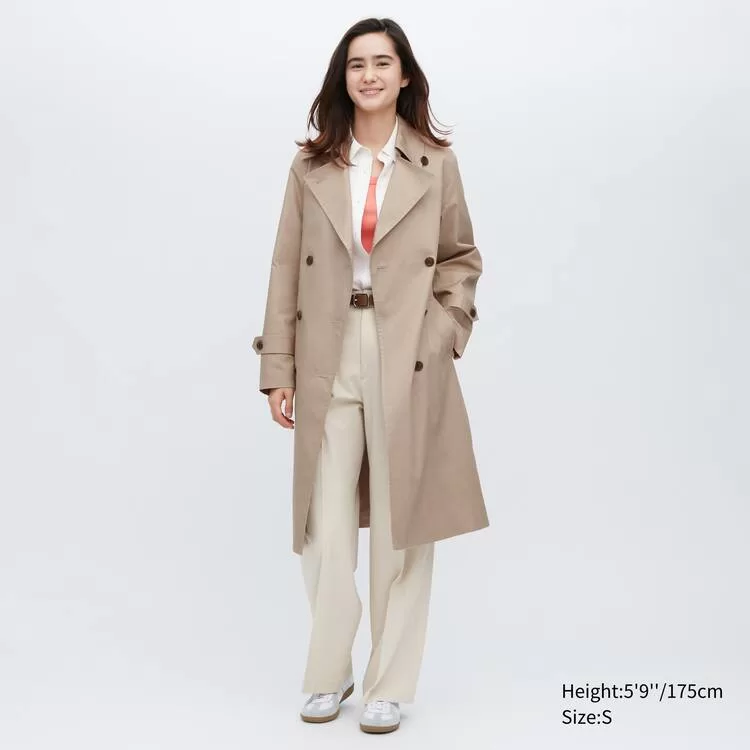 Uniqlo Women’s Beige Trench Coats Uniqlo Women’s Beige Trench Coats