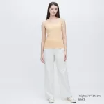 Uniqlo Women’s Cotton Ribbed Lace Sleeveless Vest Yellow