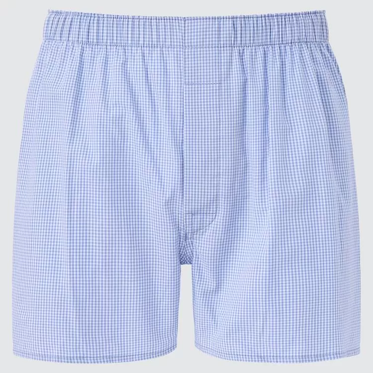 Uniqlo Woven Checked Boxer Men’s Underwear Blue Uniqlo Woven Checked Boxer Men’s Underwear Blue
